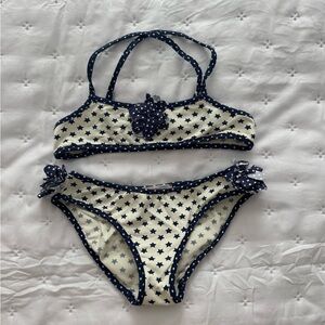 NEW Bonpoint Girl’s Star Print Bikini Set Size 6